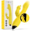 INTENSE HIGH TECH INTENSE - VIBRATORE MULTIFUNZIONE TOKY UP & DOWN CON STIMOLATORE CLITORALE GIALLO