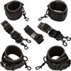 CALEXOTICS - NOCTURNAL CINGHIE PER LETTO IN PELLE REGOLABILI NERE