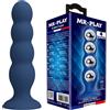 MR PLAY - PLUG ANALE CON 4 SFERE METALLICHE E VENTOSA BLU