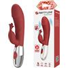 HIGH TECH PRETTY LOVE - VIBRATORE A FORMA DI CONIGLIO IN PALISSANDRO, 30 FUNZIONI, RICARICABILE TRAMITE USB, ROSSO
