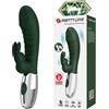 HIGH TECH PRETTY LOVE - VIBRATORE A FORMA DI CONIGLIO NAUGHTY BUNNY, 30 FUNZIONI, RICARICABILE TRAMITE USB, VERDE