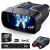 BESTECCT Occhiali per visione notturna, binocolo 4K per adulti con display HD da 4,5 pollici, zoom digitale 8x, foto e video da 36 MP, scheda da 32 GB inclusa, visione completamente scura da 399,9 m per caccia