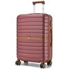 KONO Valigia Media Trolley 66,5 cm Rigida ABS+PC (Bordeaux) | Ruote Silenziose a 360°, Lucchetto a Combinazione, Guscio Leggero Resistente a Urti e Graffi, Manico Regolabile