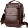 BAIGIO Borsello Uomo Pelle, Borsa a Tracolla Piccola Borsa da Uomini | Tracolla da Uomo Vintage in Vera Pelle, Borsa Messenger Casual per iPad e iPhone, per Viaggi e Attività Commerciali