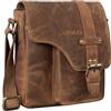 STILORD Nino Borsa a spalla in pelle Uomo borsa a spalla vintage uomo con patta smussata borsa da uomo in vera pelle Colore:marrone medio