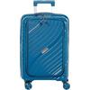 Pierre Cardin - Valigia Trolley rigido con Tasca frontale per Laptop 55x38x20 (Bluette)