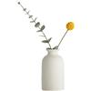 Upstore Vaso in ceramica bianca, minimalista, vintage, piccolo vaso di fiori per la decorazione della casa, ufficio, tavolo, centrotavola, decorazione di nozze, regalo