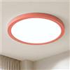 LQWELL Plafoniera LED Ultra Sottile Rosa 30cm 23W 6000K | Design moderno e minimalista, grado di protezione IP44 ed elevata efficienza energetica. Ideale per bagno, soggiorno, ecc.