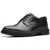 Clarks Uomo Burchill DerbyOxford, Pelle Nera, 44.5 EU