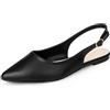 Allegra K Décolleté a punta da donna con tacco a slingback | Slip On Style Easy On e Off imbottito Comfort Versatile per l'uso quotidiano Punta a punta Slingback Design