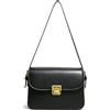 Farcauo Borsa a tracolla piccola da donna Borsa a tracolla classica vintage Borsa a mano da donna nera con tracolla rimovibile