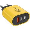 Generico Blocco Di Ricarica,3 Porte 65W Sicuro Veloce,Adattatore Carica USB A - per Telefono Computer Portatile Ufficio Appartamento Soggiorno Viaggio Trasferta di Lavoro
