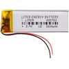 Liter energy battery Batteria 601752 LiPo 3.7V 550mAh 2.035Wh 1S 5C Liter Energy Battery per l'elettronica Ricaricabile Telefono Portatile Smartwatch Orologio GPS - Non adatto per Radiocomando 54x17x6mm (550mAh|601752)