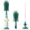 Diboniur Scovolino Biberon in Silicone 3 in 1 | Spazzole per Biberon, Tettarella e Cannuccia, Silicone Morbido con Supporto, per Pulizia Quotidiana e Viaggio
