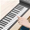 Portable Keyboard Roll-Up Piano Silicone 61 Keys Electronic Foldable Durable