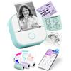 Memoking Mini Stampante Portatile - T02 Stampa Etichette Adesive Stampante Termica | Senza Inchiostro Stampante Fotografica Tascabile Stampante per l'apprendimento, Appunti di Studio, Diagrammi Anatomici, Foto