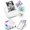 Memoking Mini Stampante Portatile - T02 Mini Photo Printer con 3 Rotoli di Carta | Stampante Termica Fotografica Bluetooth per Compleanno dei Bambini, Sticker Printer Compatibile con Telefono e Tablet, Bianco