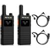 Retevis B63S Walkie-Talkie, 103 g Leggero PMR446 Ricetrasmittenti, RT622P Versione 3.0, Schermo LCD, 15 mm Ultrasottile, VOX, 1620mAh, USB-C, Walkie Talkie Professionale per Famiglia (2 Pezzi, Nero)