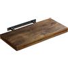 Casaria Mensola da Parete Legno 50cm Supporto 50-110cm Pensile 15kg Cucina Libreria Quercia Scura