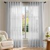 Deconovo Tende per Interni in Voile Effetto Lino, 2 Pannelli, 140x280 cm | Voile Morbido ed Elegante con Passanti Nascosti, Filtrano la Luce Naturale, per Soggiorno e Camera da Letto, Grigio Chiaro