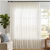 Deconovo Tende per Interni in Voile Effetto Lino, 1 Pannello, 280x160 cm | Con Fettuccia, Tende Velate Filtranti e Trasparenti, per Soggiorno e Camera da Letto, OEKO-TEX® STANDARD 100, Naturale Lino