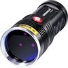 DARKBEAM UV Torce 365nm Ultravioletta Luce Nera, Lampada di Wood Portatile | 36W Potente Blacklight Ricaricabile USB -C per Rilevare di urina animale domestico, Perdite, Minerale, Vetro di Uranio, B40