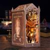 Mineup DIY Book Nook Kit, Book Nook Fai Da Te Kit, Kit di Costruzione in Legno con Luce LED, Casa Delle Bambole in Miniatura, 3D Magia Casa Delle Bambole, Book Scaffale Inserto Decorazione