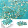 LKASGCBY Puzzle da 2000 pezzi per adolescenti Fiore di mandorlo Antistress Vacanza in patria Uccidere il tempo con poster abbinato e foglio di quiz 70x100cm