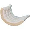 Buxibo - Mini Arco da Arrampicata in Legno con Cuscino - Palestra Montessori - 76x47x37cm - Bianco