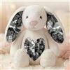 Smile lab Coniglio Peluche Personalizzato con 4 Foto Nascoste nelle Orecchie | Peluche Morbido con 4 Foto, 26/40 cm, Regalo per Coppia Famiglia Amici, Idea Regali Personalizzati per Natale San Valentino