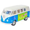 Toi-Toys Volkswagen Bus T1 1963 VW modello in metallo con motore retrattile, auto giocattolo, giocattolo hippy, 3 varianti Welly 19 (Blu)