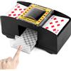 BAKAJI Distributore Casta da Gioco Elettronico, Mischia Carte Automatico a Batteria, Mescola per Giochi Poker, Blackjack, Burraco, Uno, Mixer Automatico, Card Shuffler, Veloce e Silenzioso