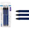 Pryma Penna Oil Gel 0,7 mm Blu - Set 3 Pezzi, Scrittura Fluida e Precisa, Penne Gel per Scuola, Ufficio e Casa