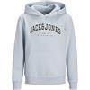 JACK & JONES Junior Hoodie Logo Hoodie Junior | Loose Fit, Con logo, Maniche lunghe, Casual, Temperatura massima di 40°C ciclo molto delicato
