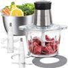 Rosenstein & Söhne Tritatutto e Tritacarne Elettrico 400 W, 2 Velocità, 2 Ciotole da 2 L