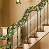 Daromigo Ghirlanda natalizia 5 m, ghirlanda artificiale di abete con 100 LED, luce bianca calda, 8 modalità di illuminazione, ghirlanda verde, con decorazione, per camino, scale, porte, esterni