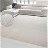 Teppich-Traum Tappeto soggiorno Set bagno Zona ingresso Corridoio antiscivolo morbido con bel design in tinta unita in crema 80 x 300 cm