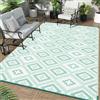 Enyhom - Tappeto da esterno grande, in plastica, reversibile, per esterni, tappetino per il pavimento, impermeabile, pieghevole, coperta per picnic, per campeggio in camper, tappeto per giardino