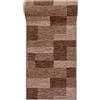 Mazovia Tappeto Passatoia Corridoio 67x950cm Crema Geometrico Retrò Anni 90 | Tappeto Passatoia per Cucina Lavanderia Camera da Letto Beige Morbido Antiscivolo Base in Gomma Pelo Corto Venduto al Metro