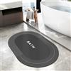 SOLIC Tappeto bagno,Asciugatura Rapida Antiscivolo Tappetino Bagno Assorbente,Tappetino da Bagno Antiscivolo Lavabile per Doccia, Cucina (Grigio scuro, 40x60cm)