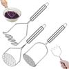 Touosy 3 Pezzi Schiacciapatate Acciaio Inox, Schiacciapatate Professionale | 3 Teste (Lineare, Floreale, Quadrato) Schiaccia Patate in Acciaio per Purè di Patate e Pressa di Ortaggi ed Alimenti