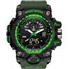 findtime Orologio militare, da uomo, digitale, sportivo, blu, verde, nero, orologio digitale, cronografo, da uomo, 5 ATM, impermeabile, militare, orologio tattico, per attività all'aperto, cronometro,