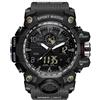 findtime Orologio militare, da uomo, digitale, sportivo, blu, verde, nero, orologio digitale, cronografo, da uomo, 5 ATM, impermeabile, militare, orologio tattico, per attività all'aperto, cronometro,