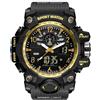 findtime Orologio militare, da uomo, digitale, sportivo, blu, verde, nero, orologio digitale, cronografo, da uomo, 5 ATM, impermeabile, militare, orologio tattico, per attività all'aperto, cronometro,