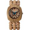 JewelryWe Orologio da donna con perline in legno bohémien, quadrante a farfalla, al quarzo, cinturino elastico naturale, realizzato a mano, adatto per 16 - 20 cm, stile casual bohémien, per l'estate