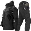 Gvqng Tuta Tattica, Set Giacca E Pantaloni Tattici da Uomo, Set Tute da Combattimento Militari Impermeabili, Abbigliamento Mimetico Tattico da Caccia, Giacca, Camicia E Pantaloni,04,L