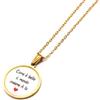 Handmade Generico Collana donna corta oro girocollo ciondolo Com'è bello il mondo insieme a te - Personalizzala con la tua incisione