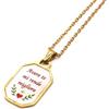 Handmade Generico Collana corta donna in acciaio color oro con ciondolo pendente e frase Avere Te Mi Rende Migliore - Personalizza la collana con la tua incisione