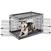 Ferplast Gabbia Cane in Metallo Gabbia Pieghevole per Cani Grandi Superior 105 Recinto in Metallo, con Separatore, Doppia Serratura, 107 x 77 x h 73,5 cm.