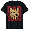 Marvel Iron Man Dad I Love You 3000 Text Fill Father's Day Maglietta